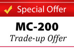 Graphic for the MotoChello MC-200 audio system tradeup offer of 2015