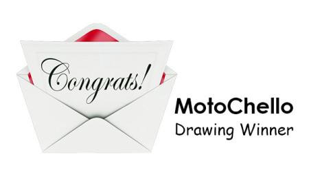Graphic for the MotoChello subscriber drawing winner post