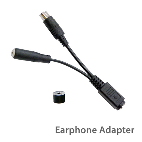 photo of earphone adapter and fitting sleeve