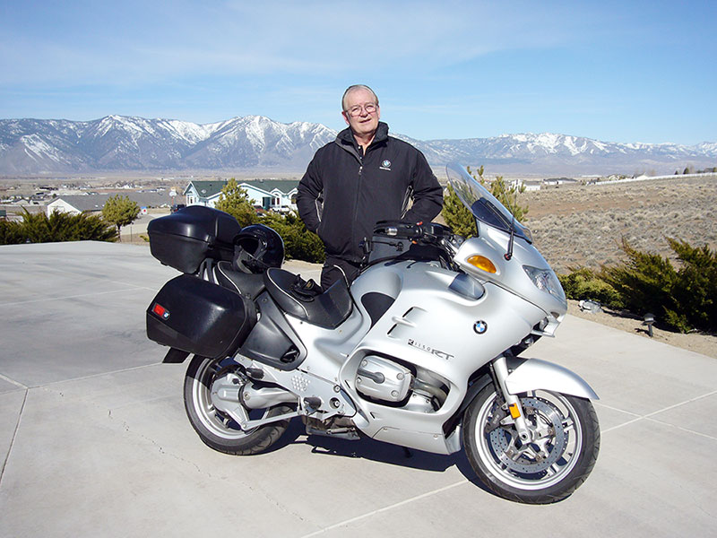 photo of John with BMW RT1150