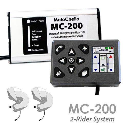 photo of the MC-200 audio system for 1 or 2 riders