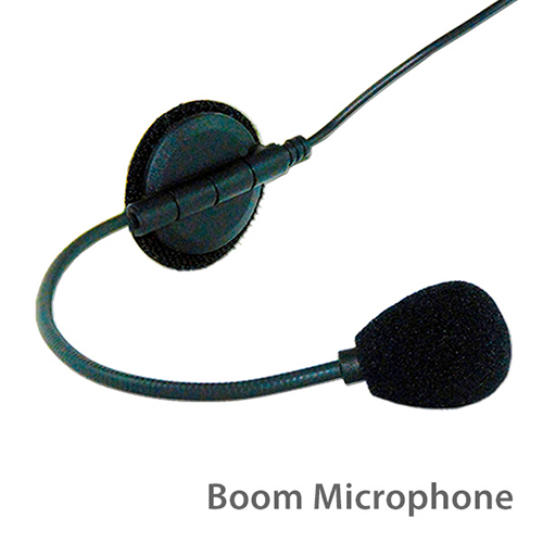 photo of MotoChello boom microphone for open face and hinged helmets